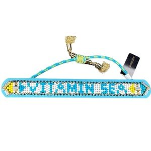 Rebecca Minkoff Beaded Vitamin Sea Pull back Bracelet